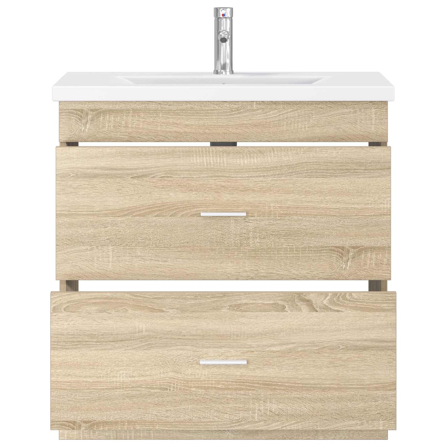 Badkamermeubelset Sonoma Eiken 81 x 40 x 84,5 cm Bewerkt hout is nu te koop bij PeponiXL, paradijselijk wonen!