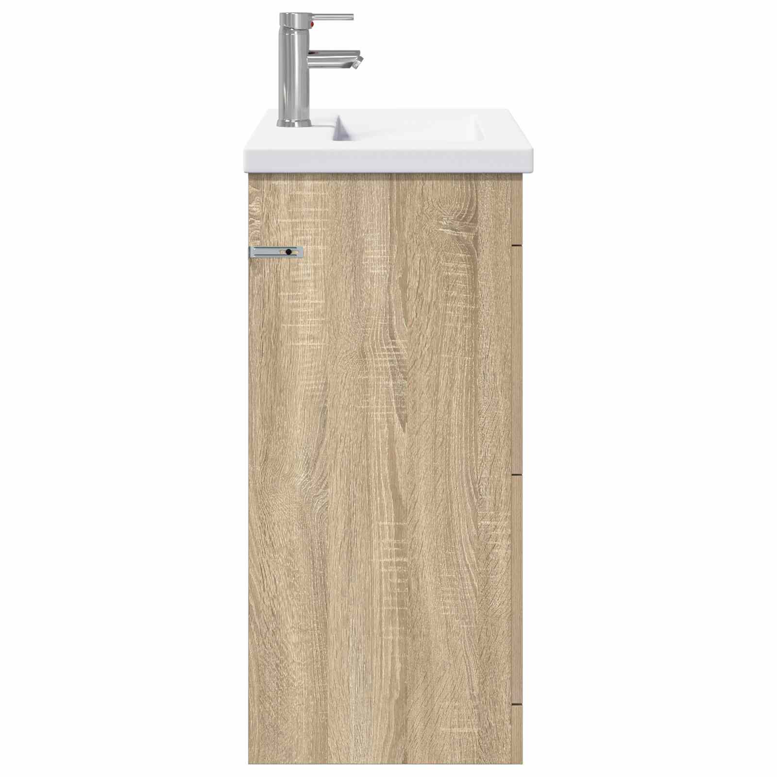 Badkamermeubelset Sonoma Eiken 81 x 40 x 84,5 cm Bewerkt hout is nu te koop bij PeponiXL, paradijselijk wonen!