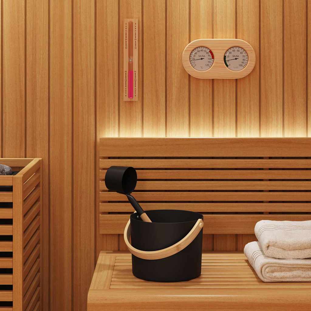 Sauna Accessoire Set 4 pcs Zwart is nu te koop bij PeponiXL, paradijselijk wonen!