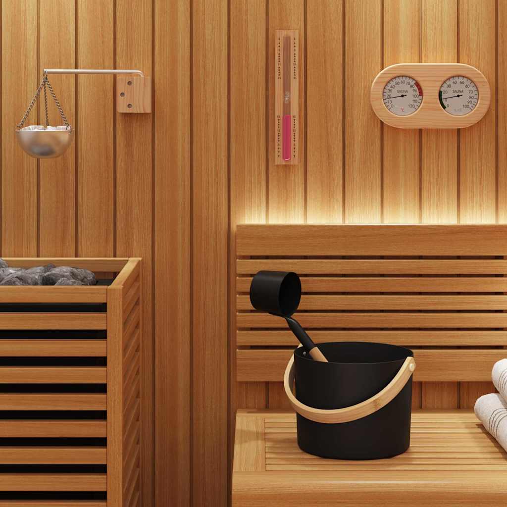 Sauna Accessoire Set 5 pcs Zwart is nu te koop bij PeponiXL, paradijselijk wonen!