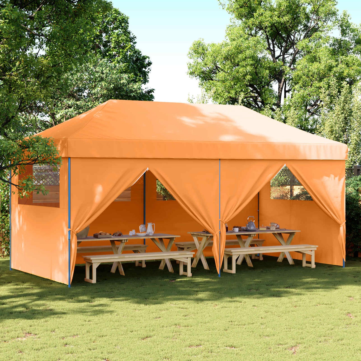 Partytent Oranje 292 x 580 x 315 cm Oxford Stof is nu te koop bij PeponiXL, paradijselijk wonen!