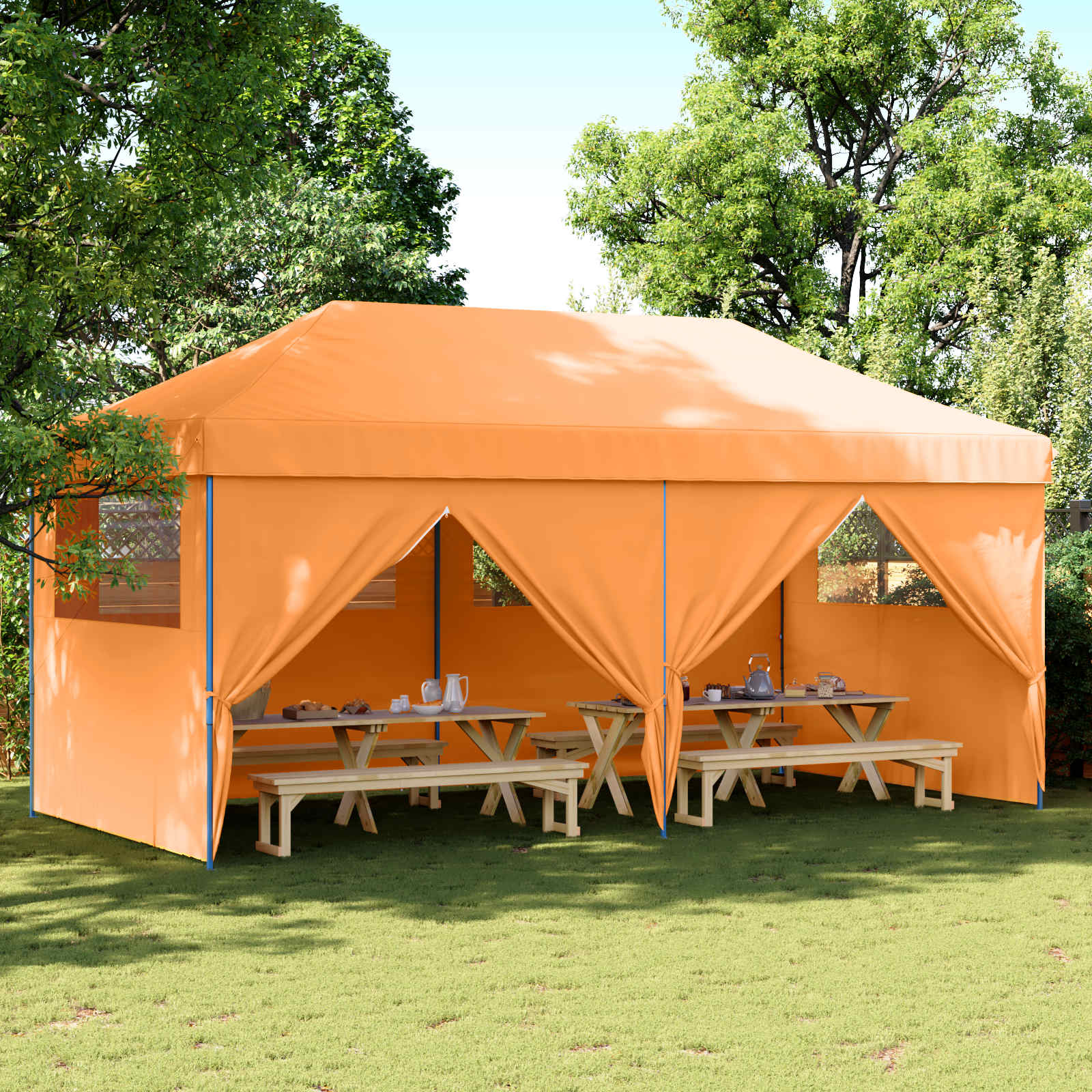 Partytent Oranje 292 x 580 x 315 cm Oxford Stof is nu te koop bij PeponiXL, paradijselijk wonen!