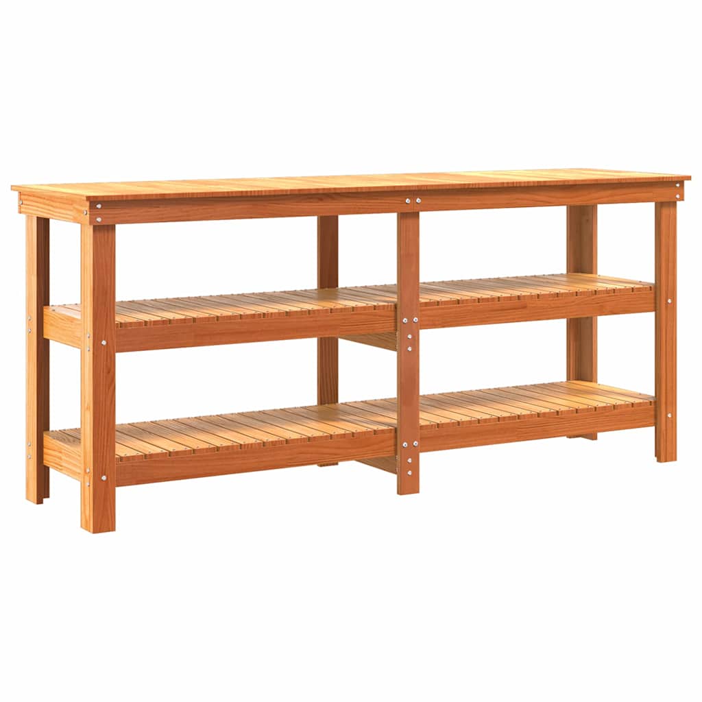 Werkbank Wasbruin 181,5 x 50 x 80 cm Massief grenenhout is nu te koop bij PeponiXL, paradijselijk wonen!