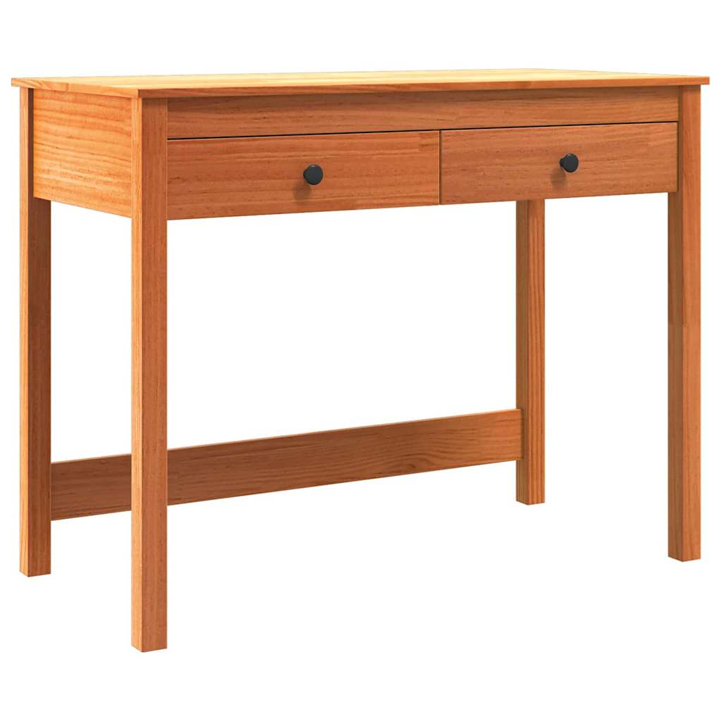 Bureau met lade Max Bruin 100 x 50 x 78 cm Massief grenenhout is nu te koop bij PeponiXL, paradijselijk wonen!