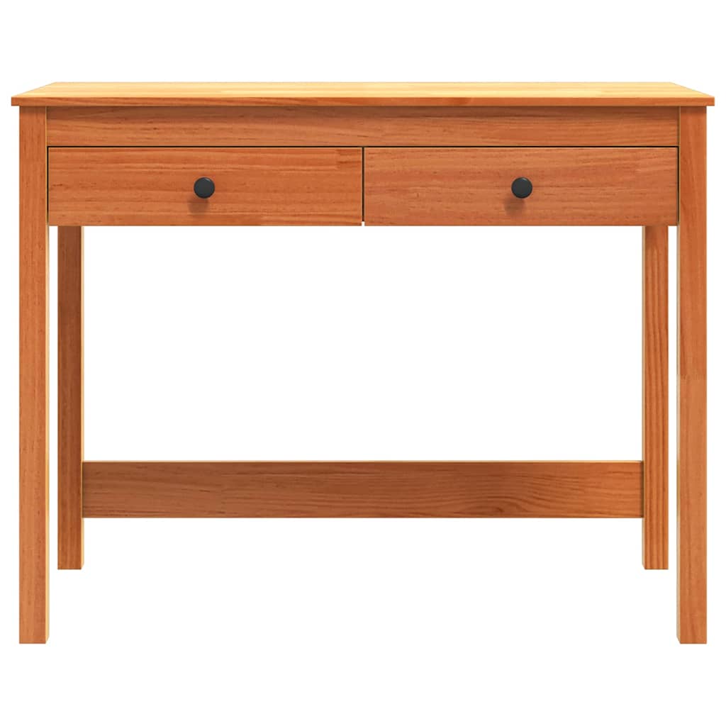 Bureau met lade Max Bruin 100 x 50 x 78 cm Massief grenenhout is nu te koop bij PeponiXL, paradijselijk wonen!