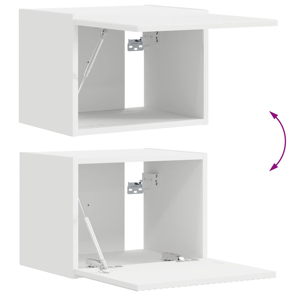 TV Wandkast Wandgemonteerd Wit 39 x 31 x 29,5 cm Bewerkt hout is nu te koop bij PeponiXL, paradijselijk wonen!