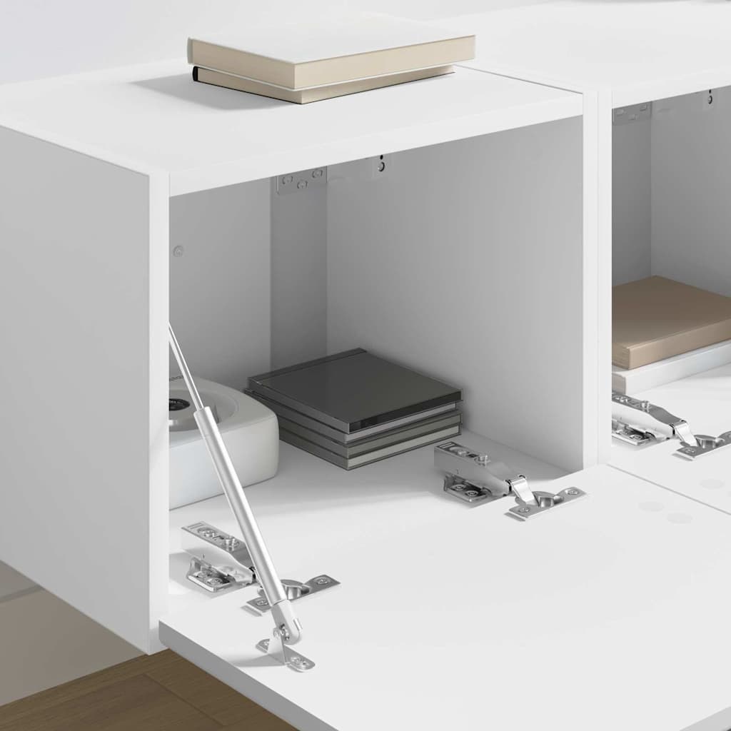 TV Wandkast 2 pcs Wit 39 x 31 x 29,5 cm Bewerkt hout is nu te koop bij PeponiXL, paradijselijk wonen!