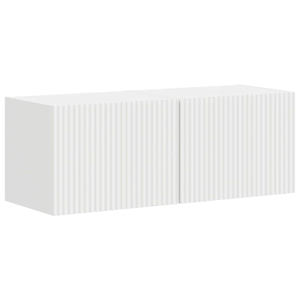 TV Wandkast 2 pcs Wit 39 x 31 x 29,5 cm Bewerkt hout is nu te koop bij PeponiXL, paradijselijk wonen!
