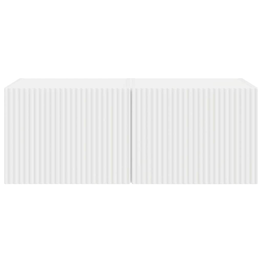 TV Wandkast 2 pcs Wit 39 x 31 x 29,5 cm Bewerkt hout is nu te koop bij PeponiXL, paradijselijk wonen!