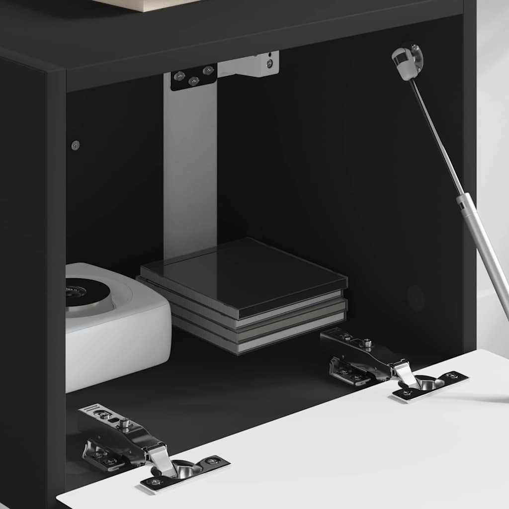 TV Wandkast Wandgemonteerd Zwart 39 x 31 x 29,5 cm Bewerkt hout is nu te koop bij PeponiXL, paradijselijk wonen!