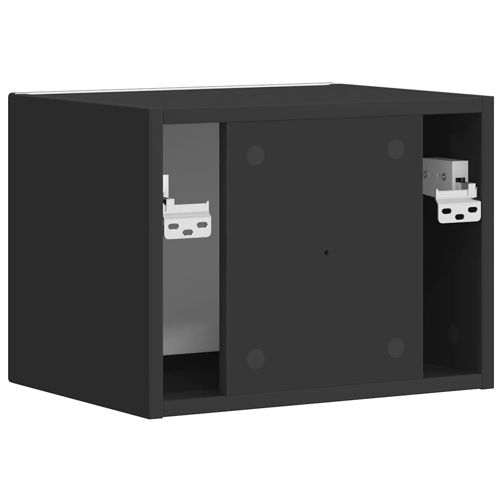 TV Wandkast Wandgemonteerd Zwart 39 x 31 x 29,5 cm Bewerkt hout is nu te koop bij PeponiXL, paradijselijk wonen!