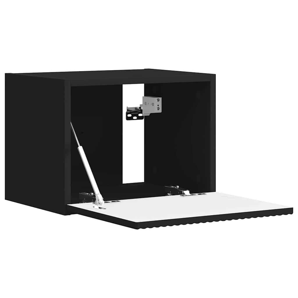 TV Wandkast 2 pcs Zwart 39 x 31 x 29,5 cm Bewerkt hout is nu te koop bij PeponiXL, paradijselijk wonen!