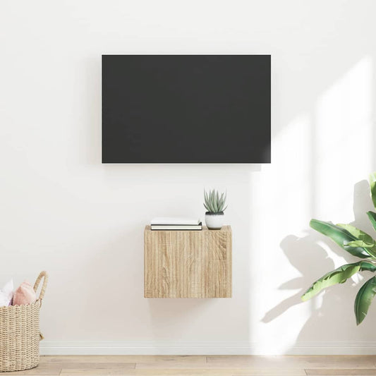 TV Wandkast Sonoma 39 x 31 x 29,5 cm Bewerkt hout is nu te koop bij PeponiXL, paradijselijk wonen!