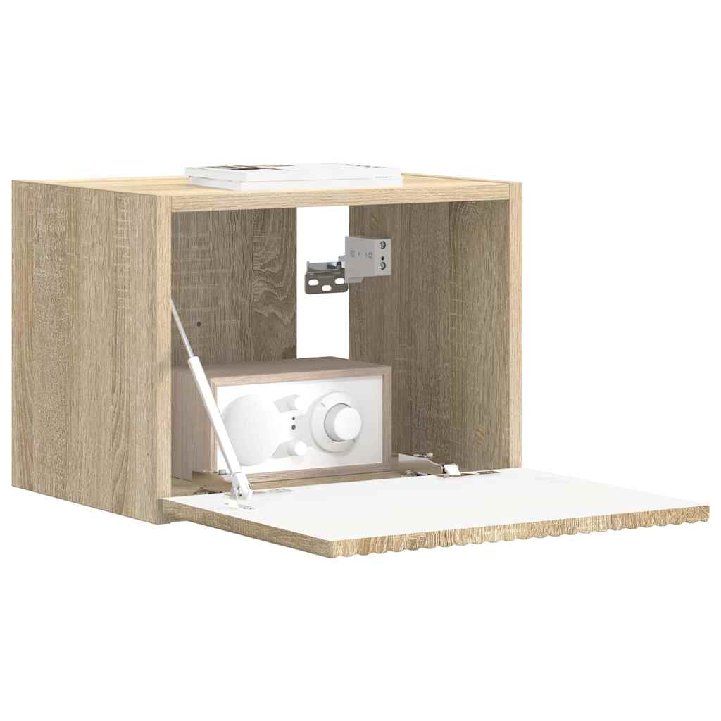 TV Wandkast Sonoma 39 x 31 x 29,5 cm Bewerkt hout is nu te koop bij PeponiXL, paradijselijk wonen!