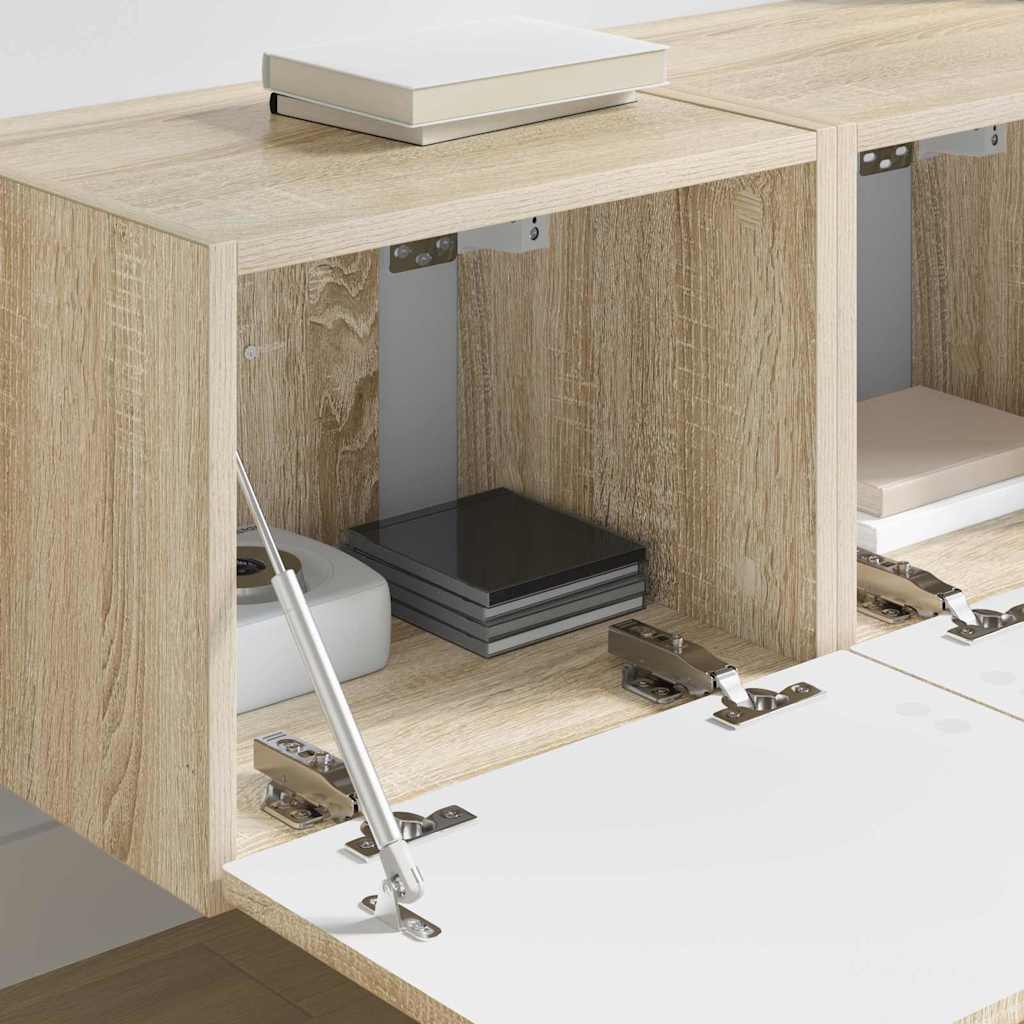 TV Wandkast 2 pcs Sonoma 39 x 31 x 29,5 cm Bewerkt hout is nu te koop bij PeponiXL, paradijselijk wonen!