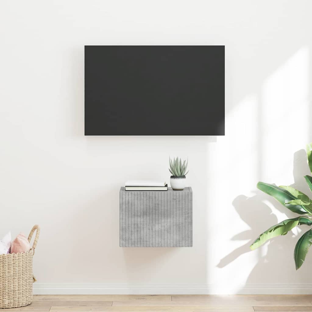 TV Wandkast Wandgemonteerd Beton 39 x 31 x 29,5 cm Bewerkt hout is nu te koop bij PeponiXL, paradijselijk wonen!