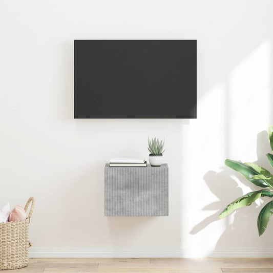 TV Wandkast Wandgemonteerd Beton 39 x 31 x 29,5 cm Bewerkt hout is nu te koop bij PeponiXL, paradijselijk wonen!