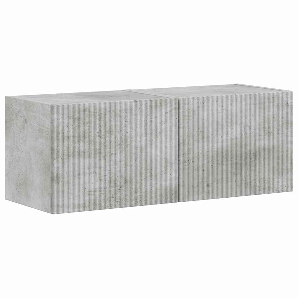 TV Wandkast 2 pcs Beton 39 x 31 x 29,5 cm Bewerkt hout is nu te koop bij PeponiXL, paradijselijk wonen!