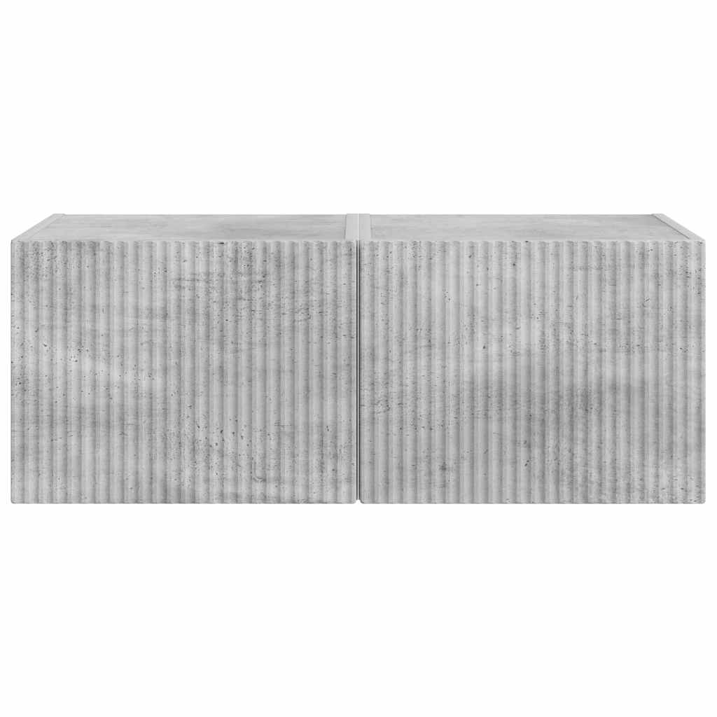 TV Wandkast 2 pcs Beton 39 x 31 x 29,5 cm Bewerkt hout is nu te koop bij PeponiXL, paradijselijk wonen!