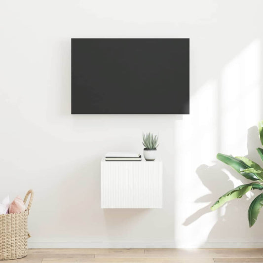 TV Wandkast Glanzend Wit 39 x 31 x 29,5 cm Bewerkt hout is nu te koop bij PeponiXL, paradijselijk wonen!