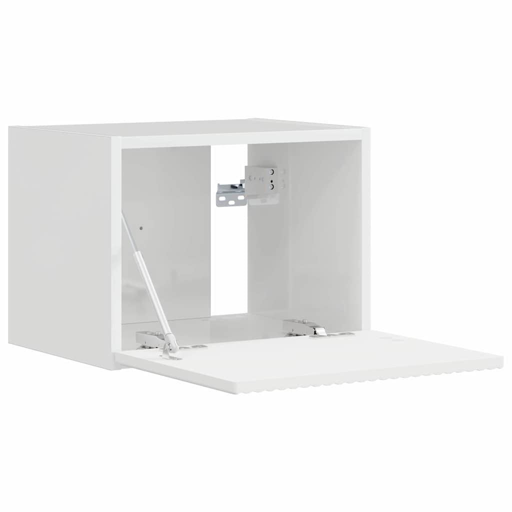 TV Wandkast Glanzend Wit 39 x 31 x 29,5 cm Bewerkt hout is nu te koop bij PeponiXL, paradijselijk wonen!