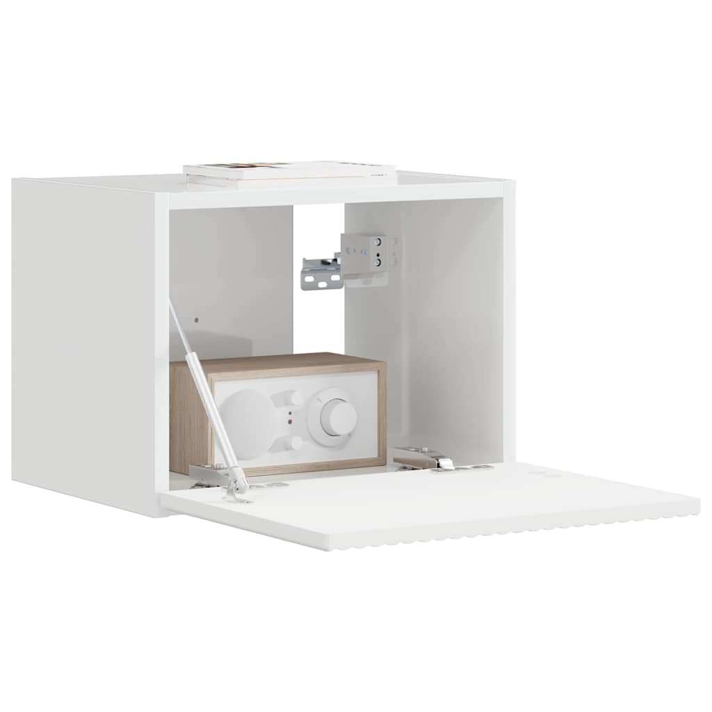 TV Wandkast Glanzend Wit 39 x 31 x 29,5 cm Bewerkt hout is nu te koop bij PeponiXL, paradijselijk wonen!