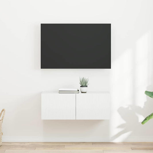 TV Wandkast 2 pcs Glanzend Wit 39 x 31 x 29,5 cm Bewerkt hout is nu te koop bij PeponiXL, paradijselijk wonen!