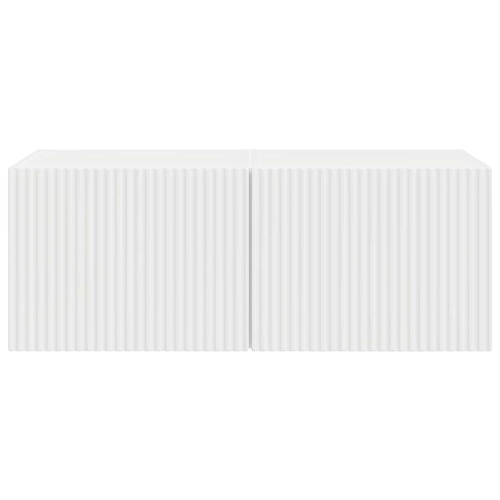 TV Wandkast 2 pcs Glanzend Wit 39 x 31 x 29,5 cm Bewerkt hout is nu te koop bij PeponiXL, paradijselijk wonen!