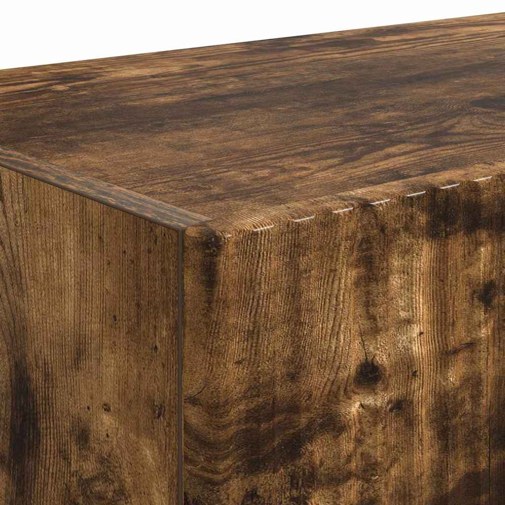 TV Wandkast Gerookt eiken 39 x 31 x 29,5 cm Bewerkt hout is nu te koop bij PeponiXL, paradijselijk wonen!