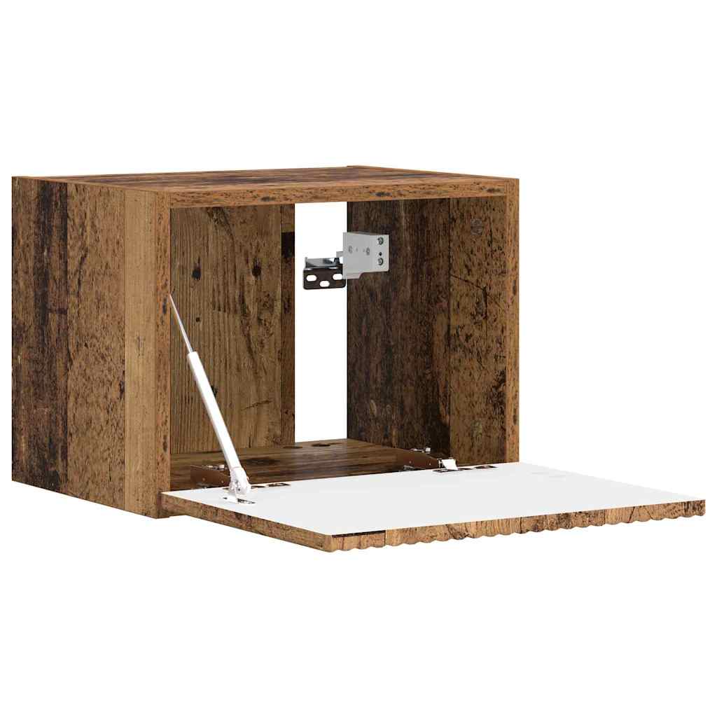 TV Wandkast 2 pcs Gerookt eiken 39 x 31 x 29,5 cm Bewerkt hout is nu te koop bij PeponiXL, paradijselijk wonen!