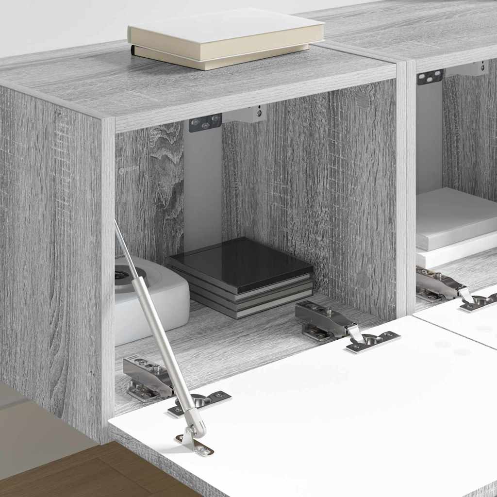 TV Wandkast 2 pcs Grijs Sonoma 39 x 31 x 29,5 cm Bewerkt hout is nu te koop bij PeponiXL, paradijselijk wonen!