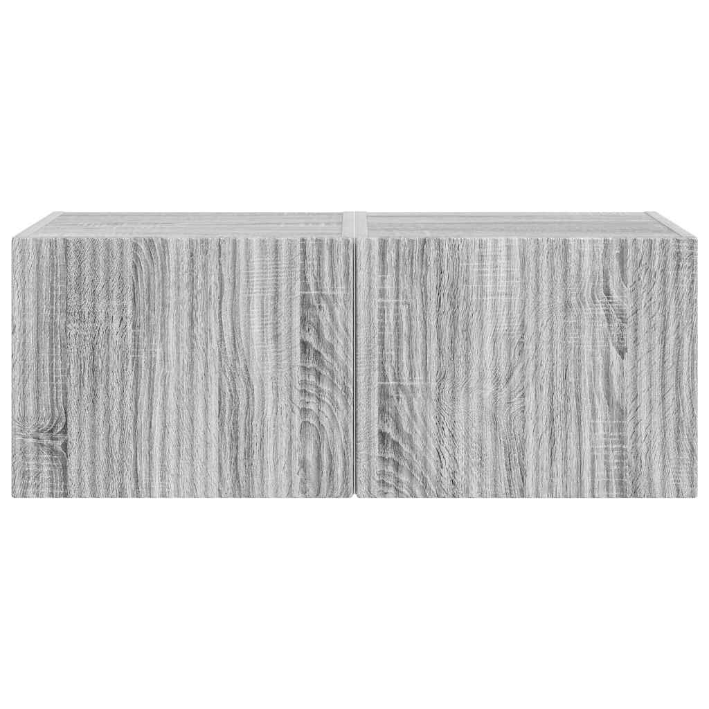 TV Wandkast 2 pcs Grijs Sonoma 39 x 31 x 29,5 cm Bewerkt hout is nu te koop bij PeponiXL, paradijselijk wonen!