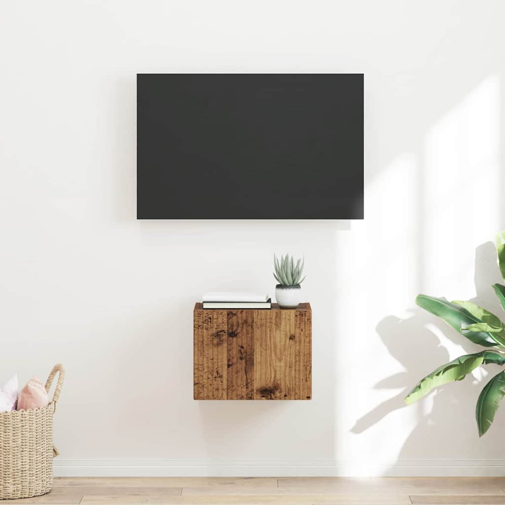 TV Wandkast Oud Hout 39 x 31 x 29,5 cm Bewerkt hout is nu te koop bij PeponiXL, paradijselijk wonen!