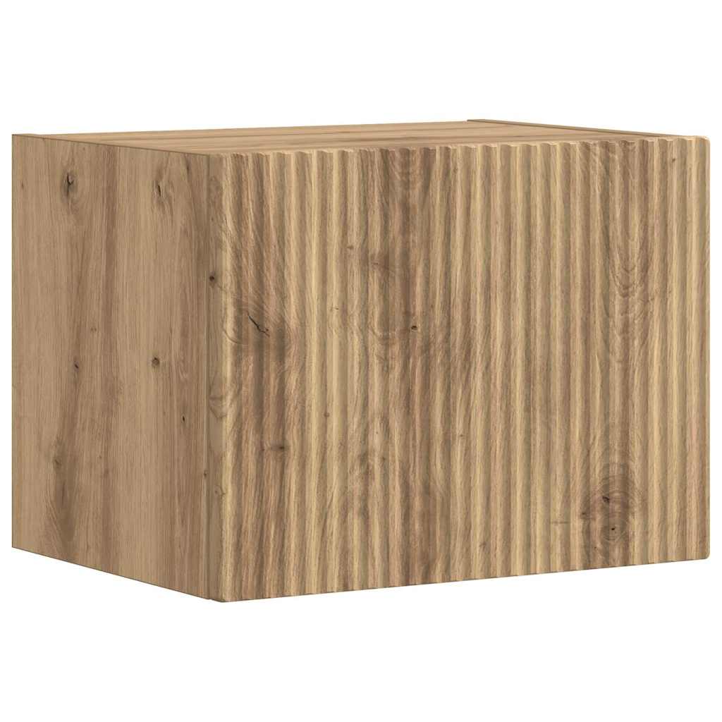 TV Wandkast Ambachtelijk eiken 39 x 31 x 29,5 cm Bewerkt hout is nu te koop bij PeponiXL, paradijselijk wonen!