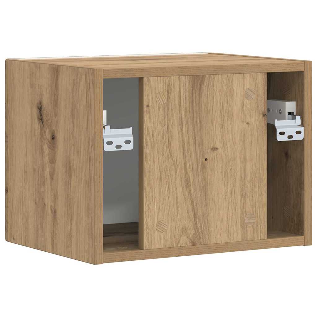 TV Wandkast Ambachtelijk eiken 39 x 31 x 29,5 cm Bewerkt hout is nu te koop bij PeponiXL, paradijselijk wonen!