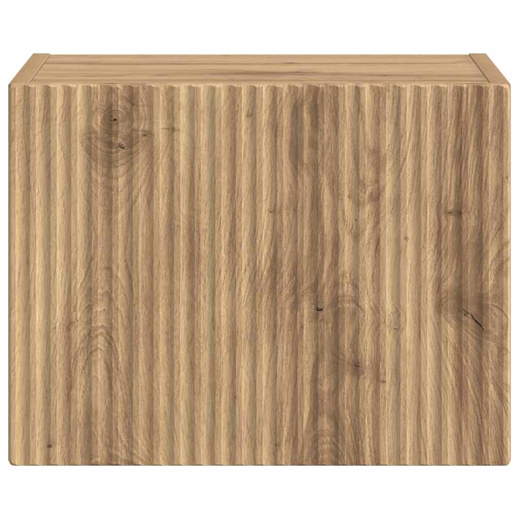 TV Wandkast Ambachtelijk eiken 39 x 31 x 29,5 cm Bewerkt hout is nu te koop bij PeponiXL, paradijselijk wonen!