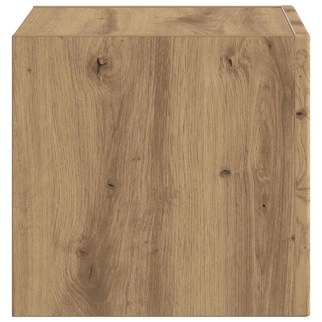 TV Wandkast Ambachtelijk eiken 39 x 31 x 29,5 cm Bewerkt hout is nu te koop bij PeponiXL, paradijselijk wonen!