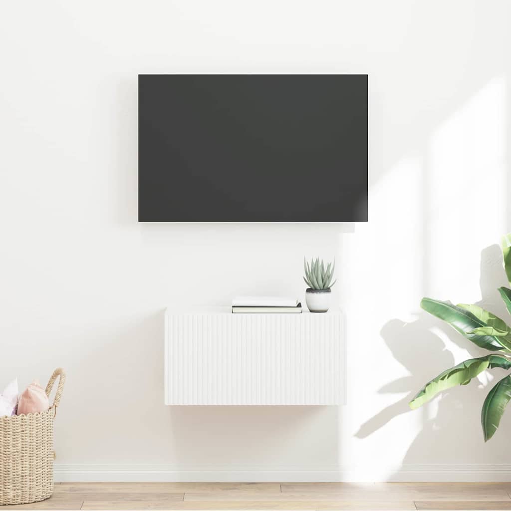 TV Wandkast Wandgemonteerd Wit 60 x 31 x 29,5 cm Bewerkt hout is nu te koop bij PeponiXL, paradijselijk wonen!