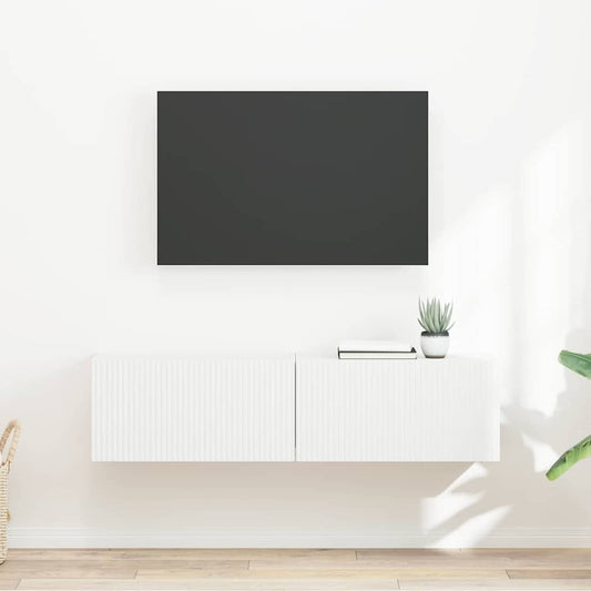 TV Wandkast 2 pcs Wit 60 x 31 x 29,5 cm Bewerkt hout is nu te koop bij PeponiXL, paradijselijk wonen!