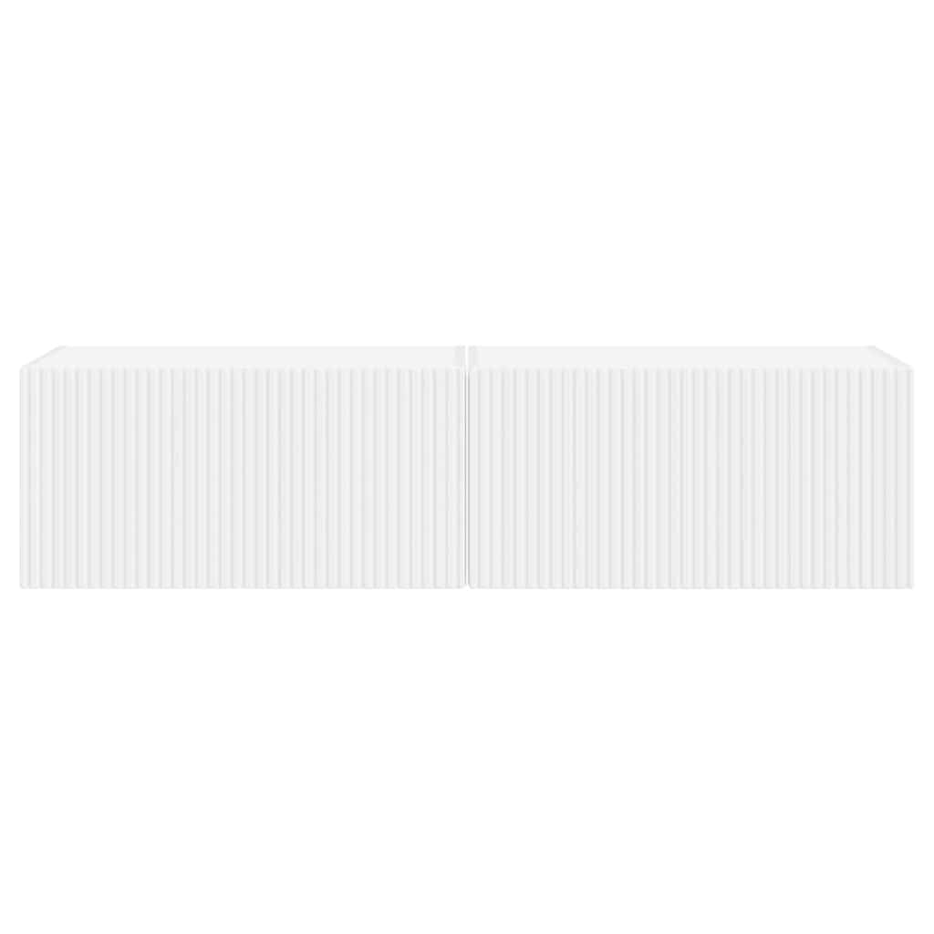 TV Wandkast 2 pcs Wit 60 x 31 x 29,5 cm Bewerkt hout is nu te koop bij PeponiXL, paradijselijk wonen!