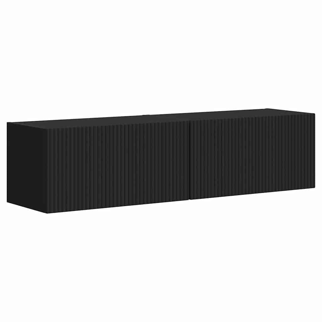 TV Wandkast 2 pcs Zwart 60 x 31 x 29,5 cm Bewerkt hout is nu te koop bij PeponiXL, paradijselijk wonen!