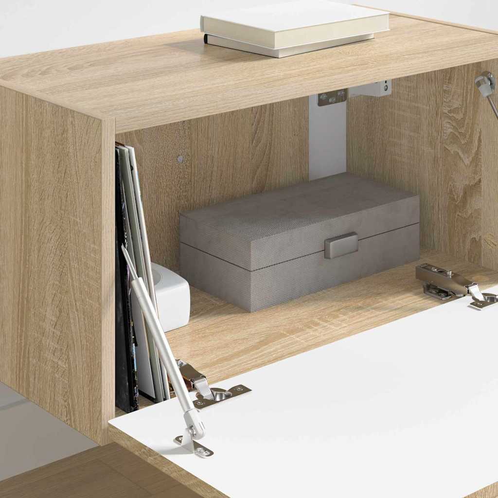 TV Wandkast Sonoma 60 x 31 x 29,5 cm Bewerkt hout is nu te koop bij PeponiXL, paradijselijk wonen!