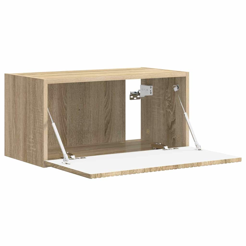 TV Wandkast Sonoma 60 x 31 x 29,5 cm Bewerkt hout is nu te koop bij PeponiXL, paradijselijk wonen!
