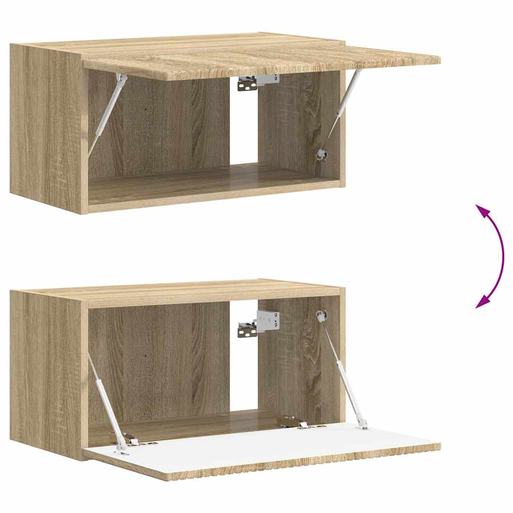 TV Wandkast Sonoma 60 x 31 x 29,5 cm Bewerkt hout is nu te koop bij PeponiXL, paradijselijk wonen!