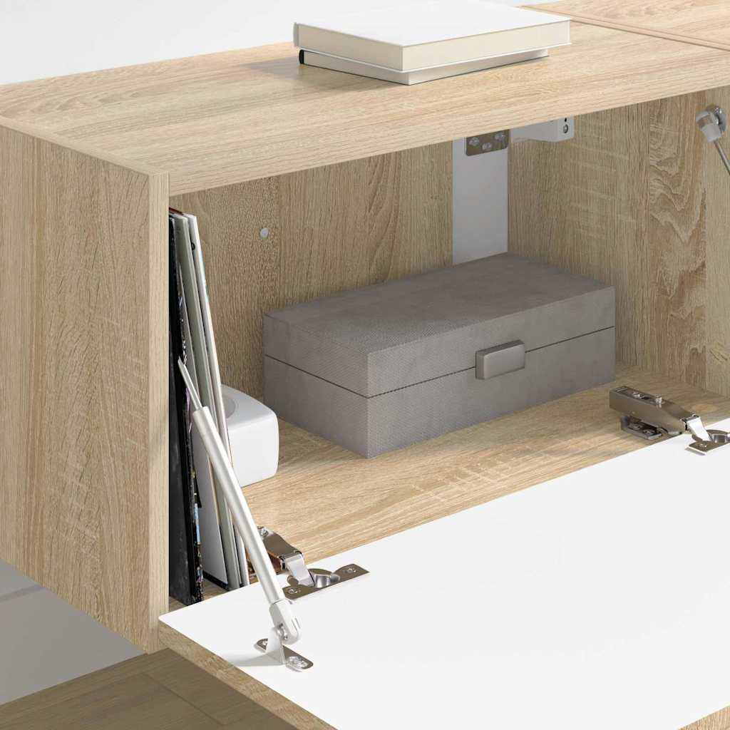 TV Wandkast 2 pcs Sonoma 60 x 31 x 29,5 cm Bewerkt hout is nu te koop bij PeponiXL, paradijselijk wonen!