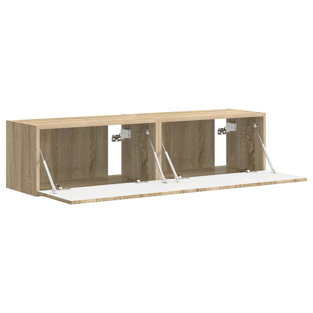 TV Wandkast 2 pcs Sonoma 60 x 31 x 29,5 cm Bewerkt hout is nu te koop bij PeponiXL, paradijselijk wonen!