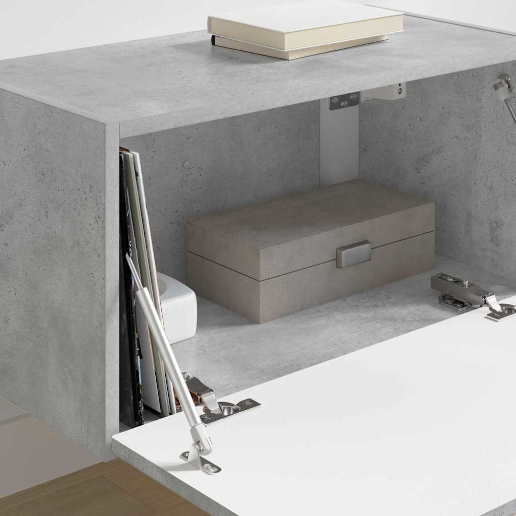 TV Wandkast Wandgemonteerd Beton 60 x 31 x 29,5 cm Bewerkt hout is nu te koop bij PeponiXL, paradijselijk wonen!
