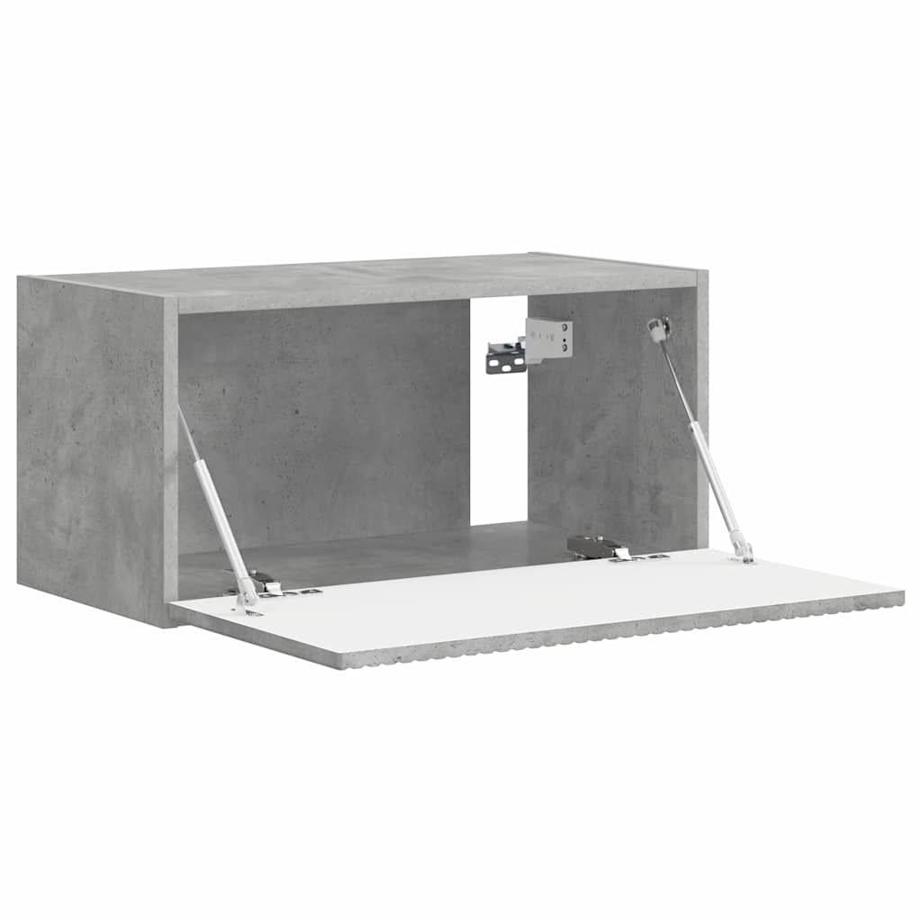 TV Wandkast Wandgemonteerd Beton 60 x 31 x 29,5 cm Bewerkt hout is nu te koop bij PeponiXL, paradijselijk wonen!