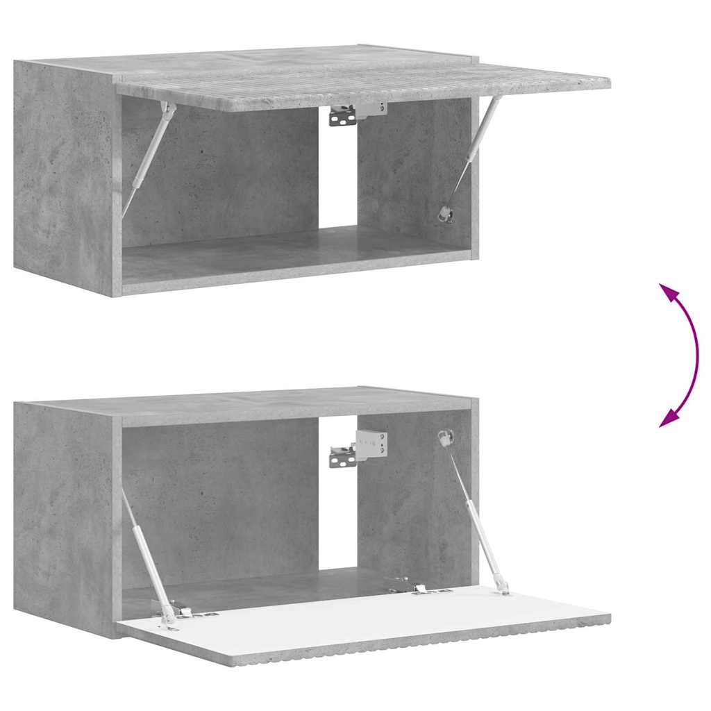 TV Wandkast Wandgemonteerd Beton 60 x 31 x 29,5 cm Bewerkt hout is nu te koop bij PeponiXL, paradijselijk wonen!