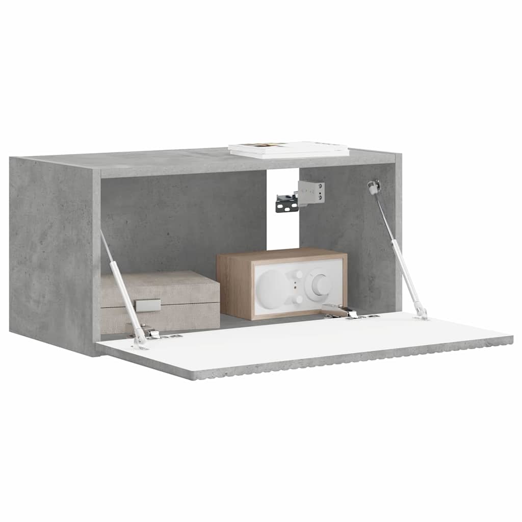 TV Wandkast Wandgemonteerd Beton 60 x 31 x 29,5 cm Bewerkt hout is nu te koop bij PeponiXL, paradijselijk wonen!